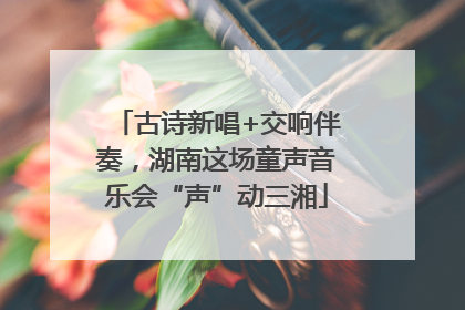 古诗新唱+交响伴奏，湖南这场童声音乐会“声”动三湘